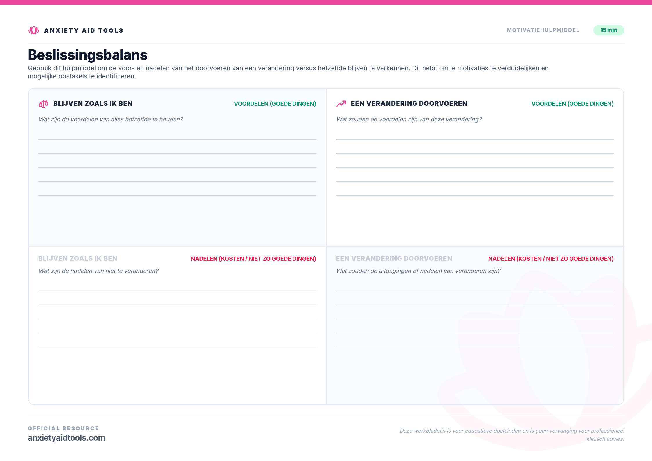 Beslissingsbalansblad