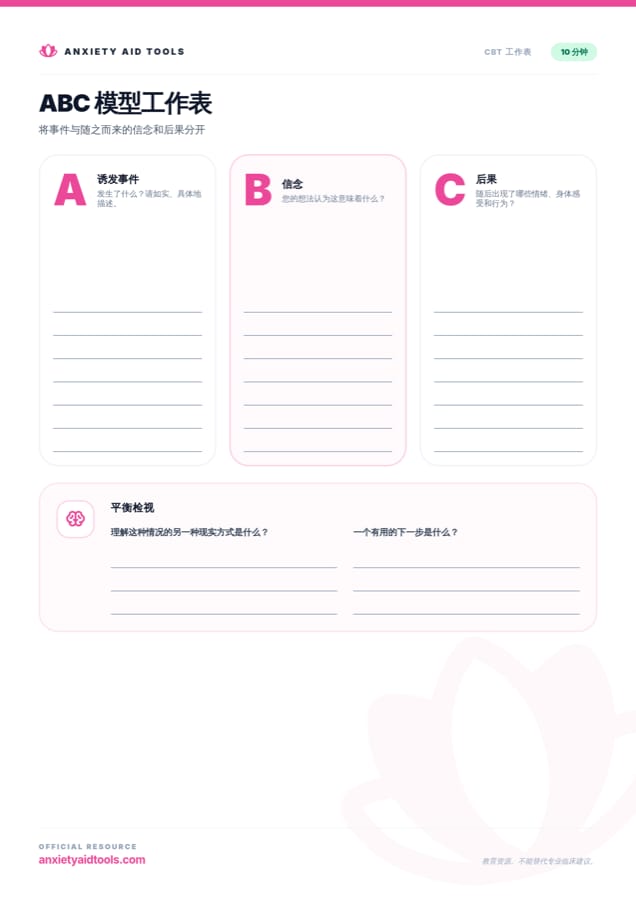 ABC模型工作表