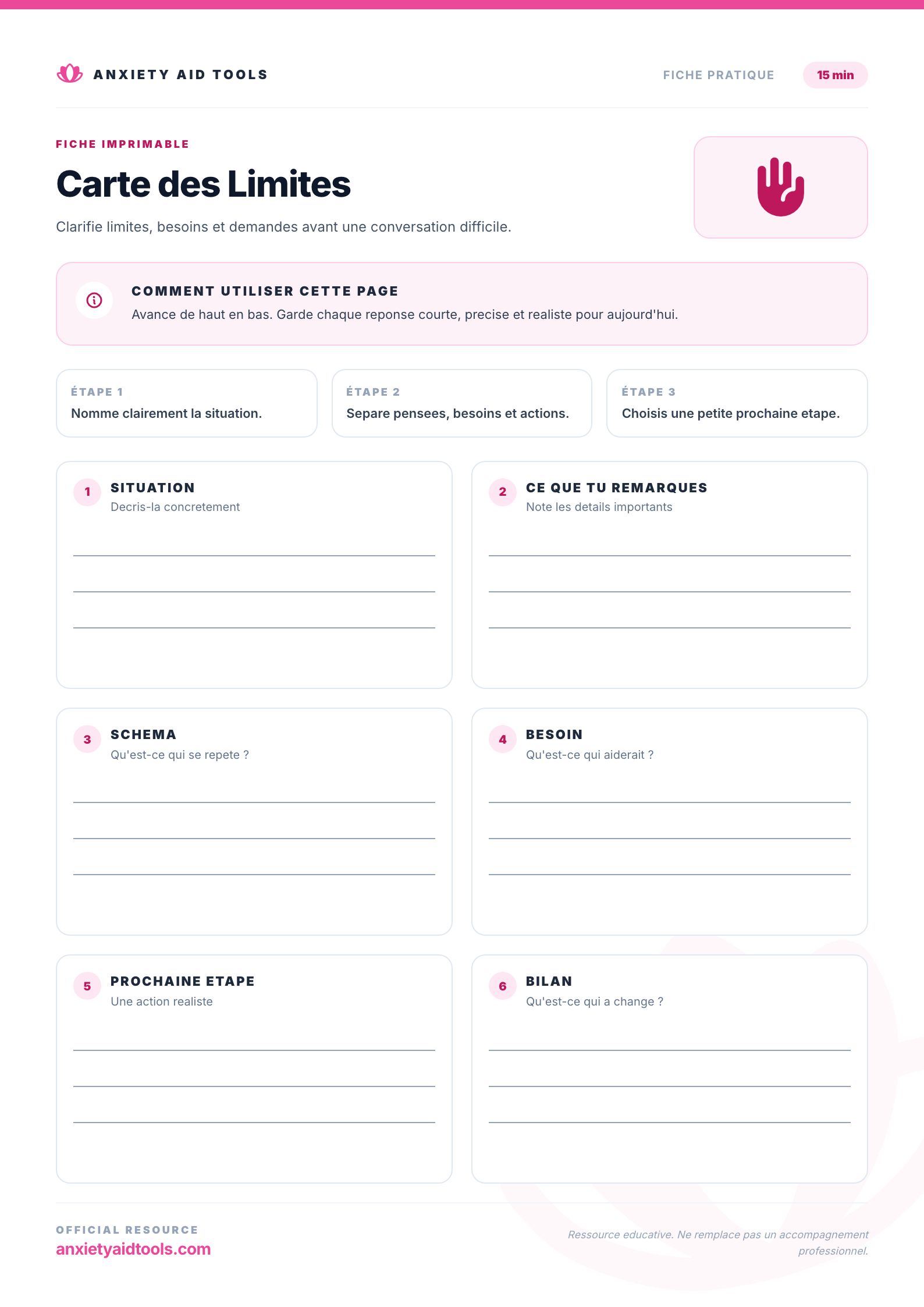 Carte des Limites