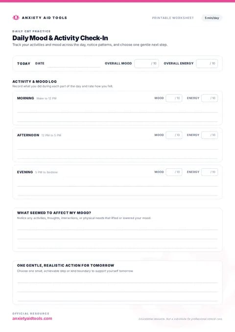 Daily Mood & Activity Check-In
