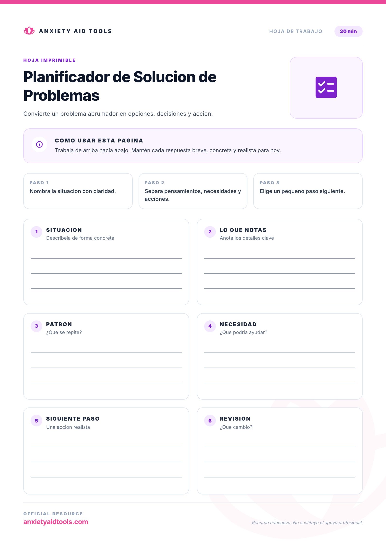 Planificador de Solucion de Problemas