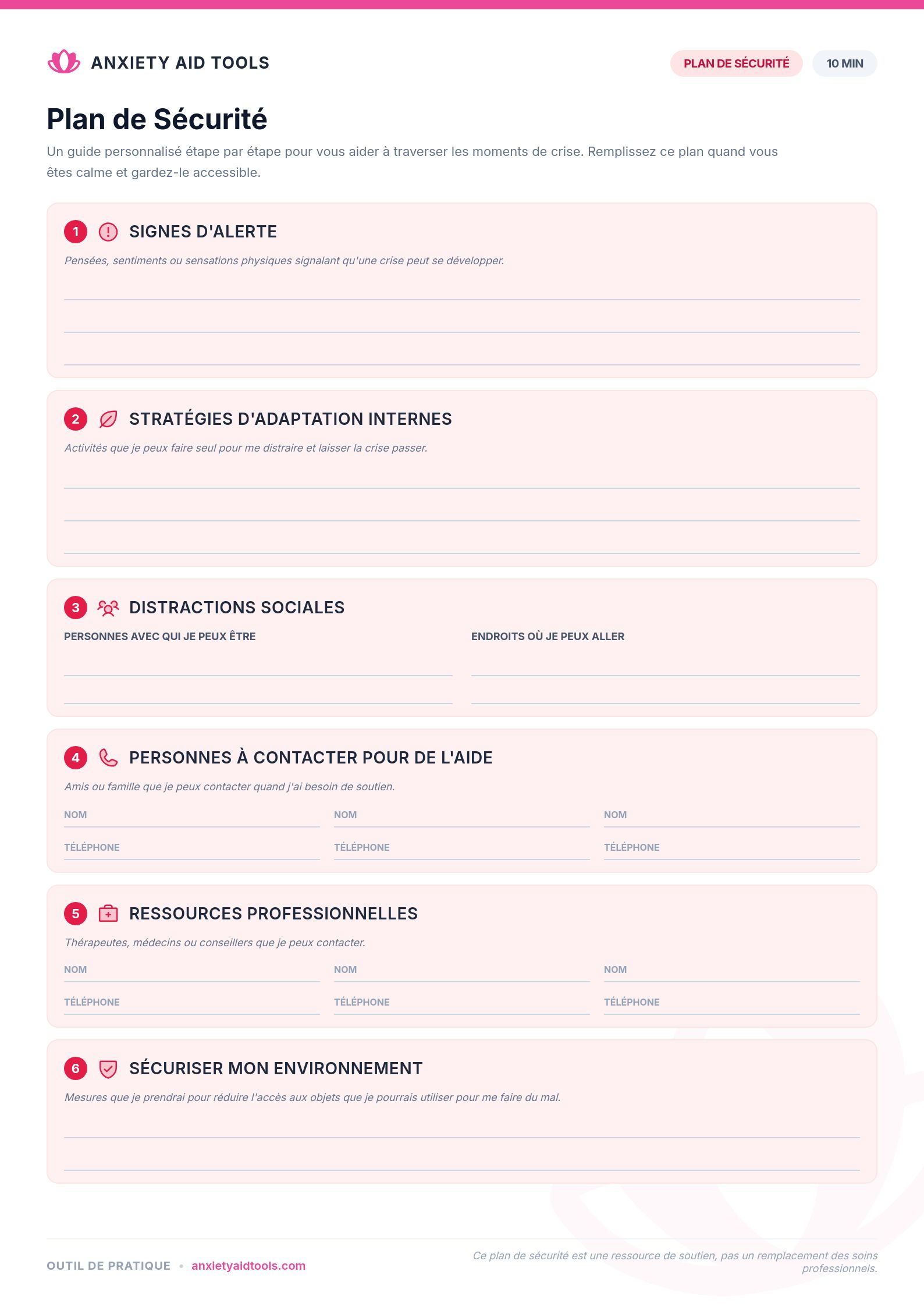 Plan de Sécurité