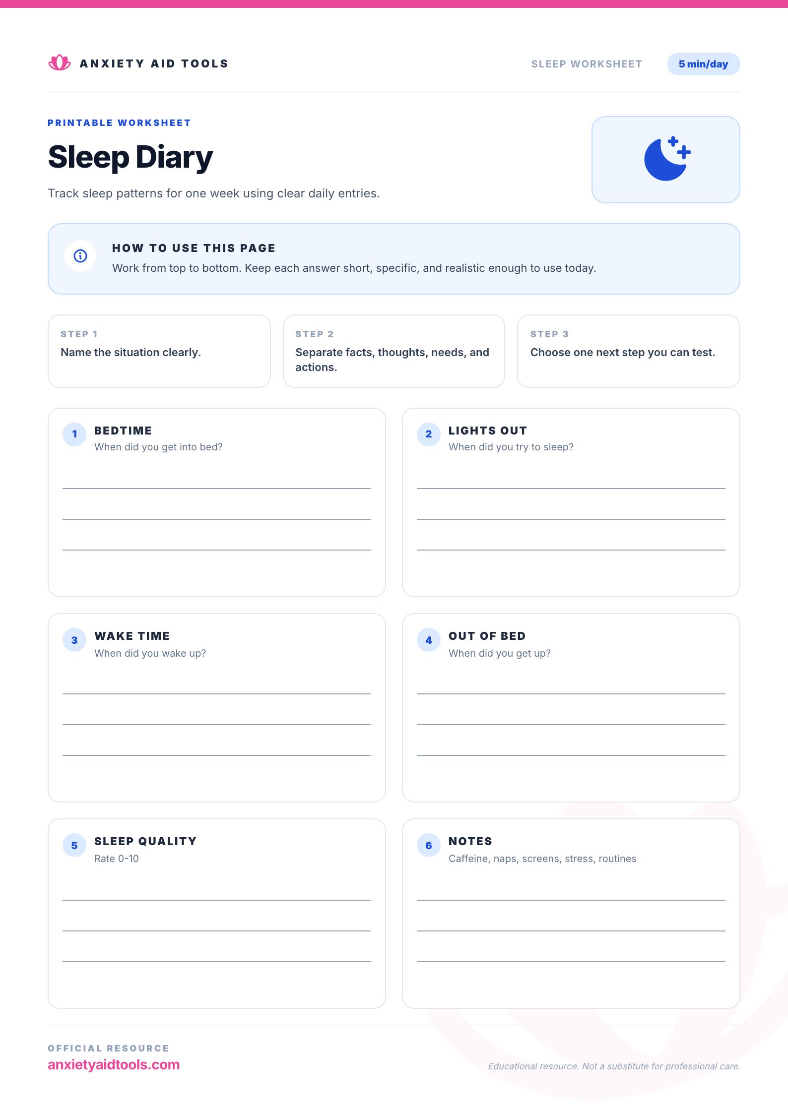 Sleep Diary