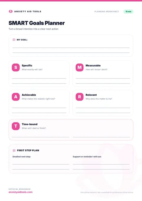 SMART Goals Planner