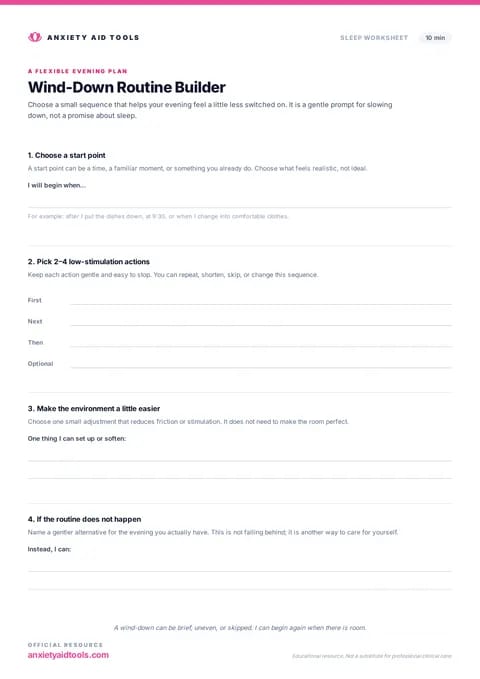 Wind-Down Routine Builder