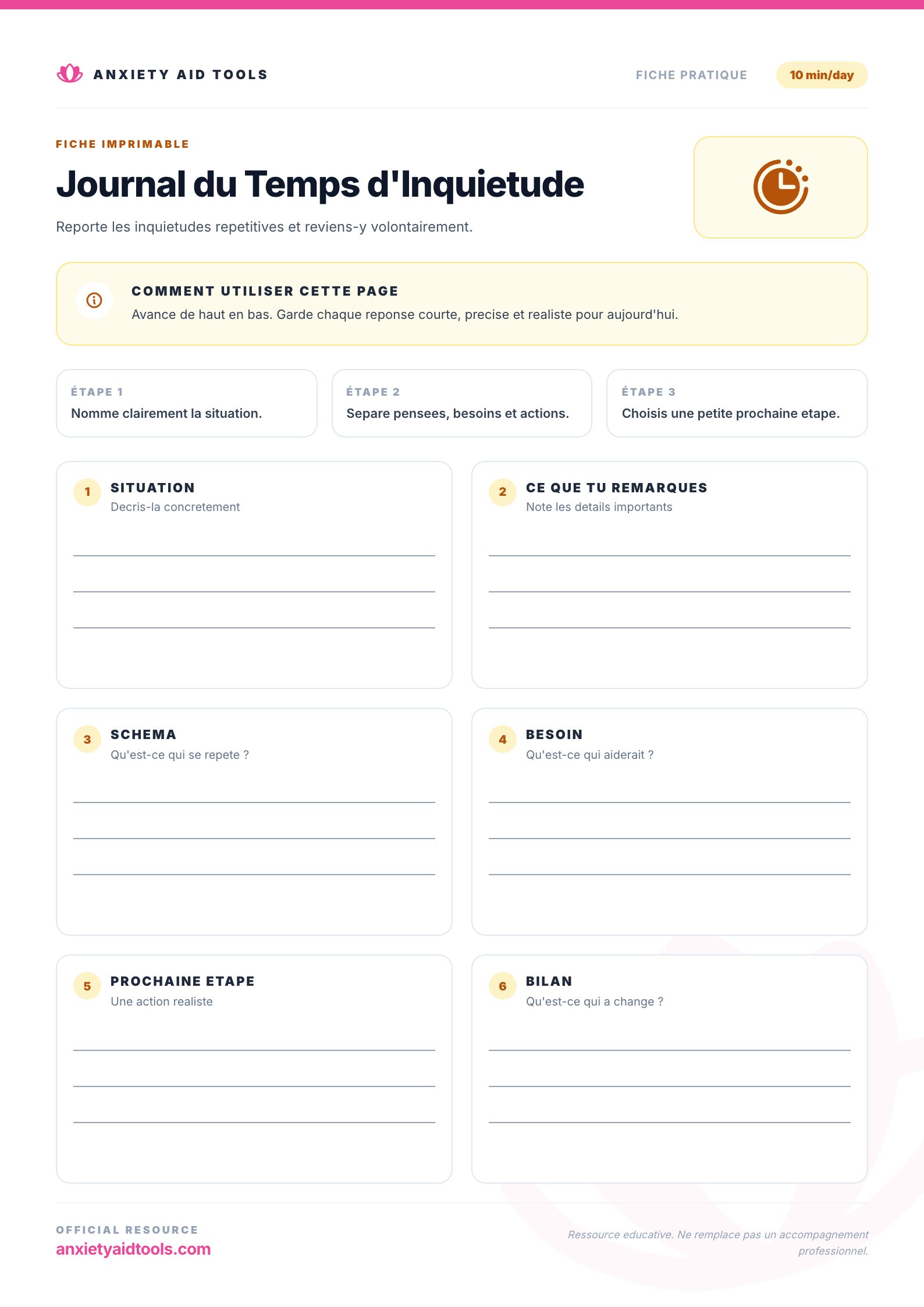 Journal du Temps d'Inquietude