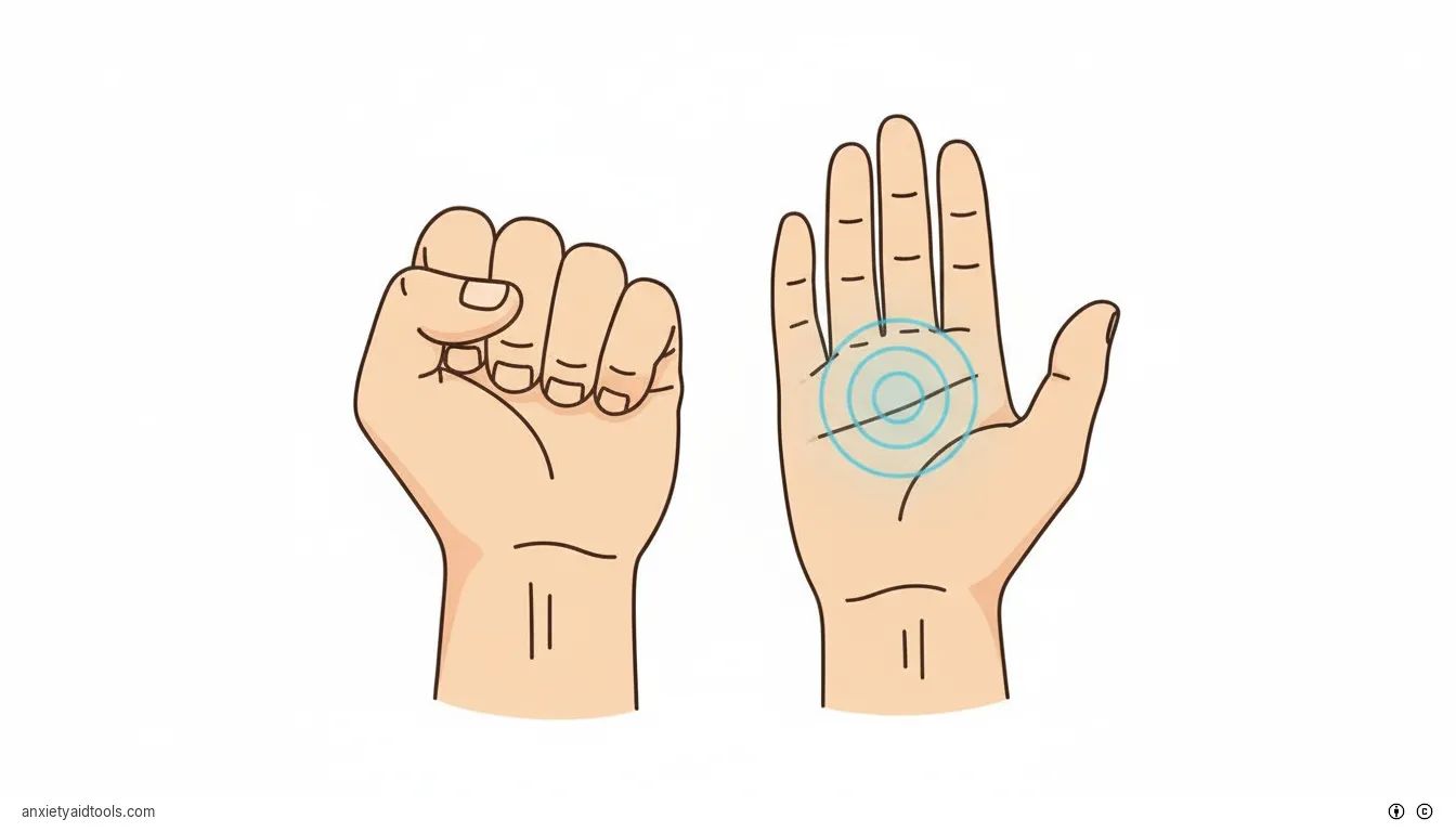 Close-up of a hand releasing a tight fist, symbolizing progressive muscle relaxation.