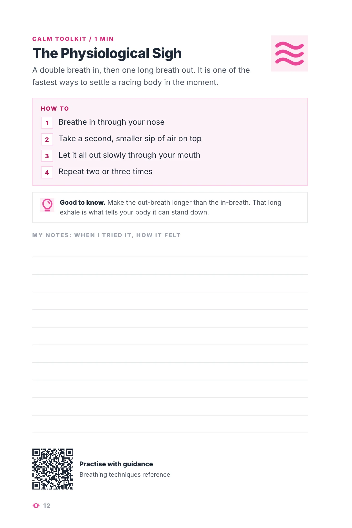 The Anxiety Aid Journal, page 12